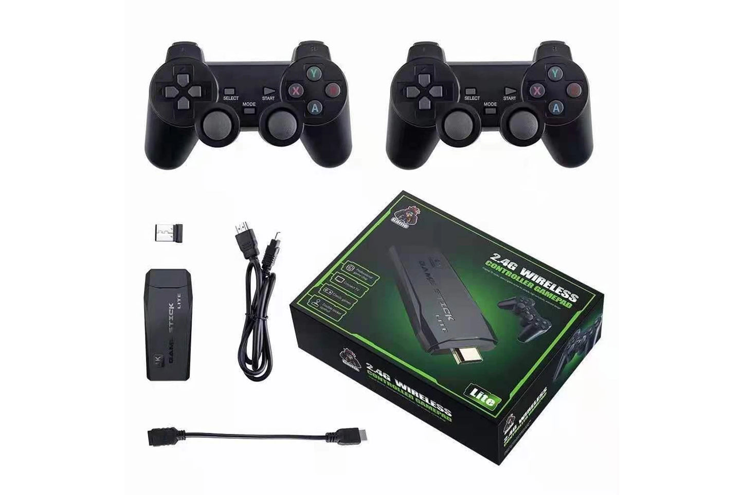 Video Game Sticks M8 Console 2.4G Dual Wireless Controller Game Stick 4K 10000 games - SuperHub