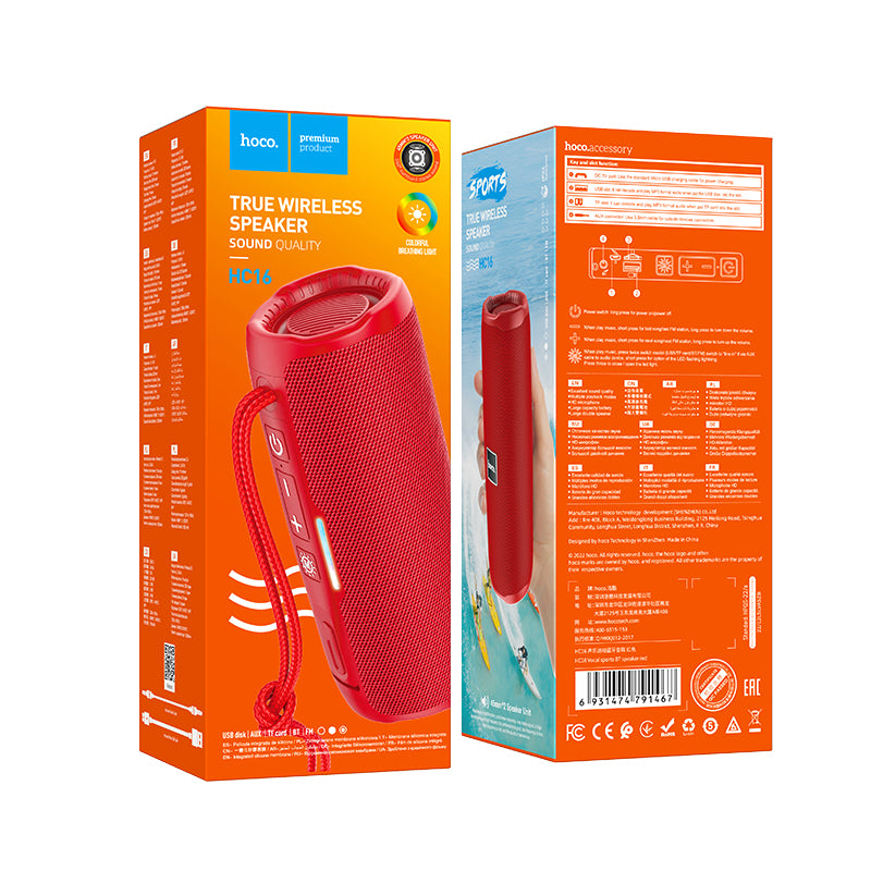 Hoco Bluetooth Speaker HC16 Red - SuperHub