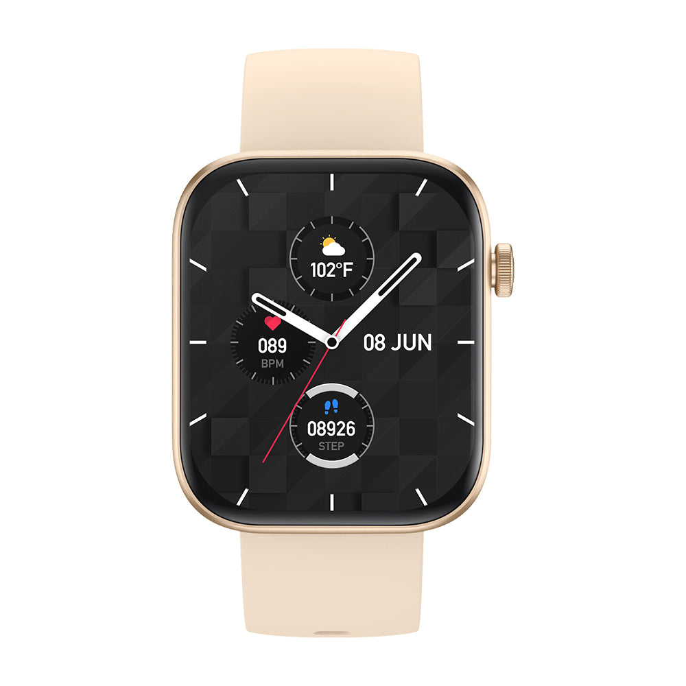COLMi P71 Smartwatch - Beige | Advanced Heart Rate Monitoring & Step Tracking - SuperHub