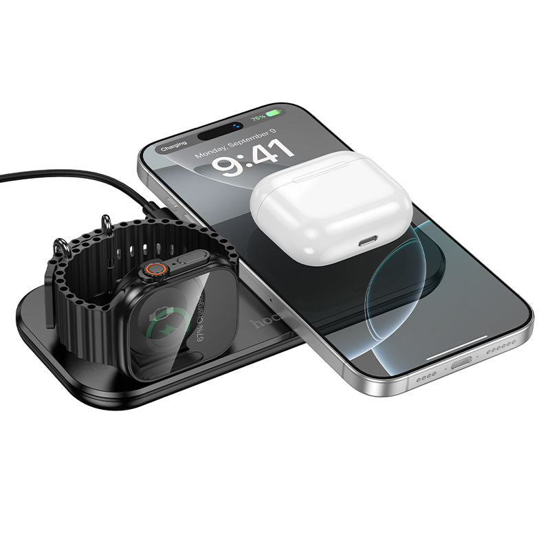 Hoco 15W Ultra Thin 3 in 1 Wireless Charger (CW65)