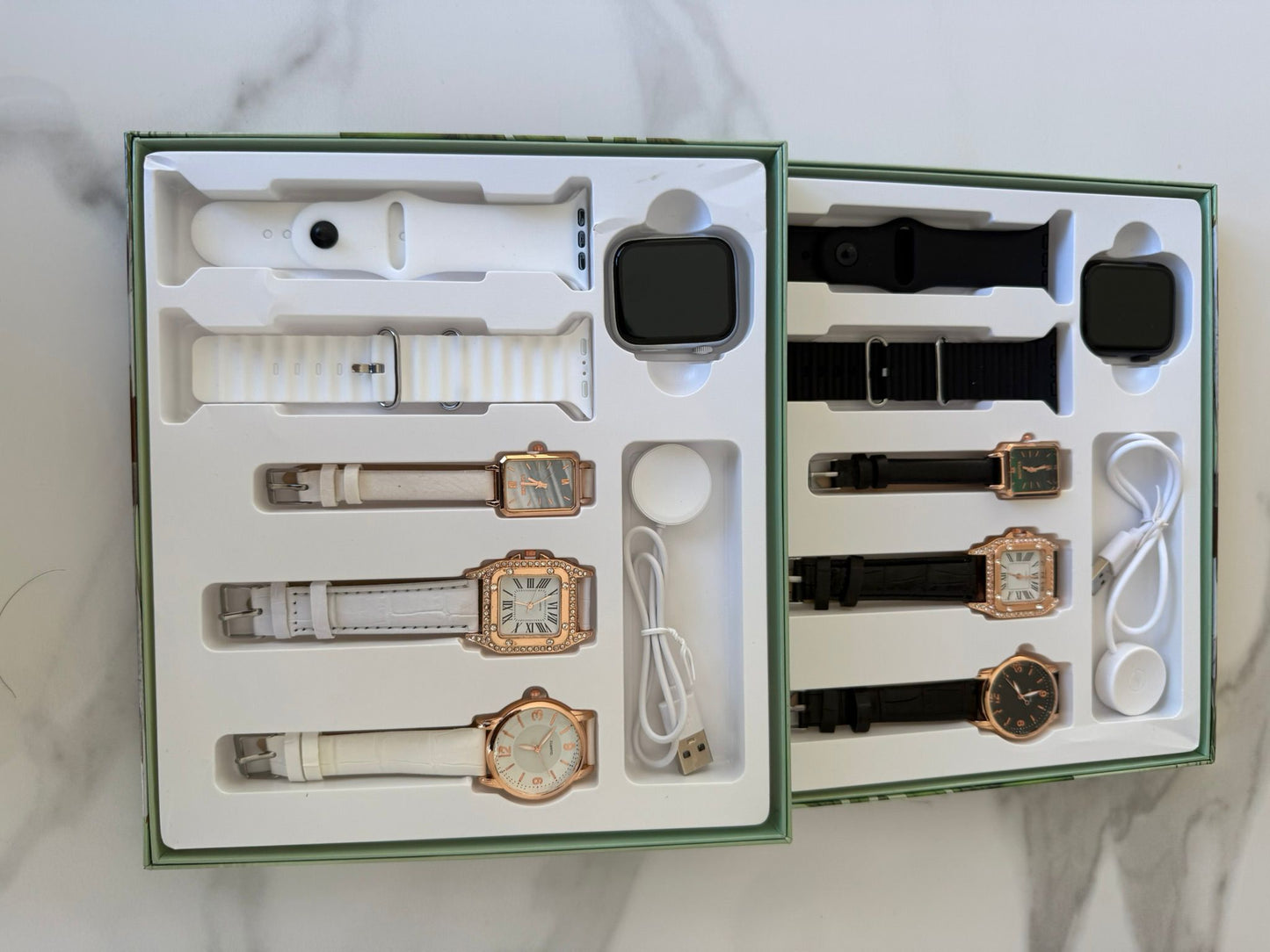 i-530 Mini Smartwatch & 3 Analog watches Set - SuperHub