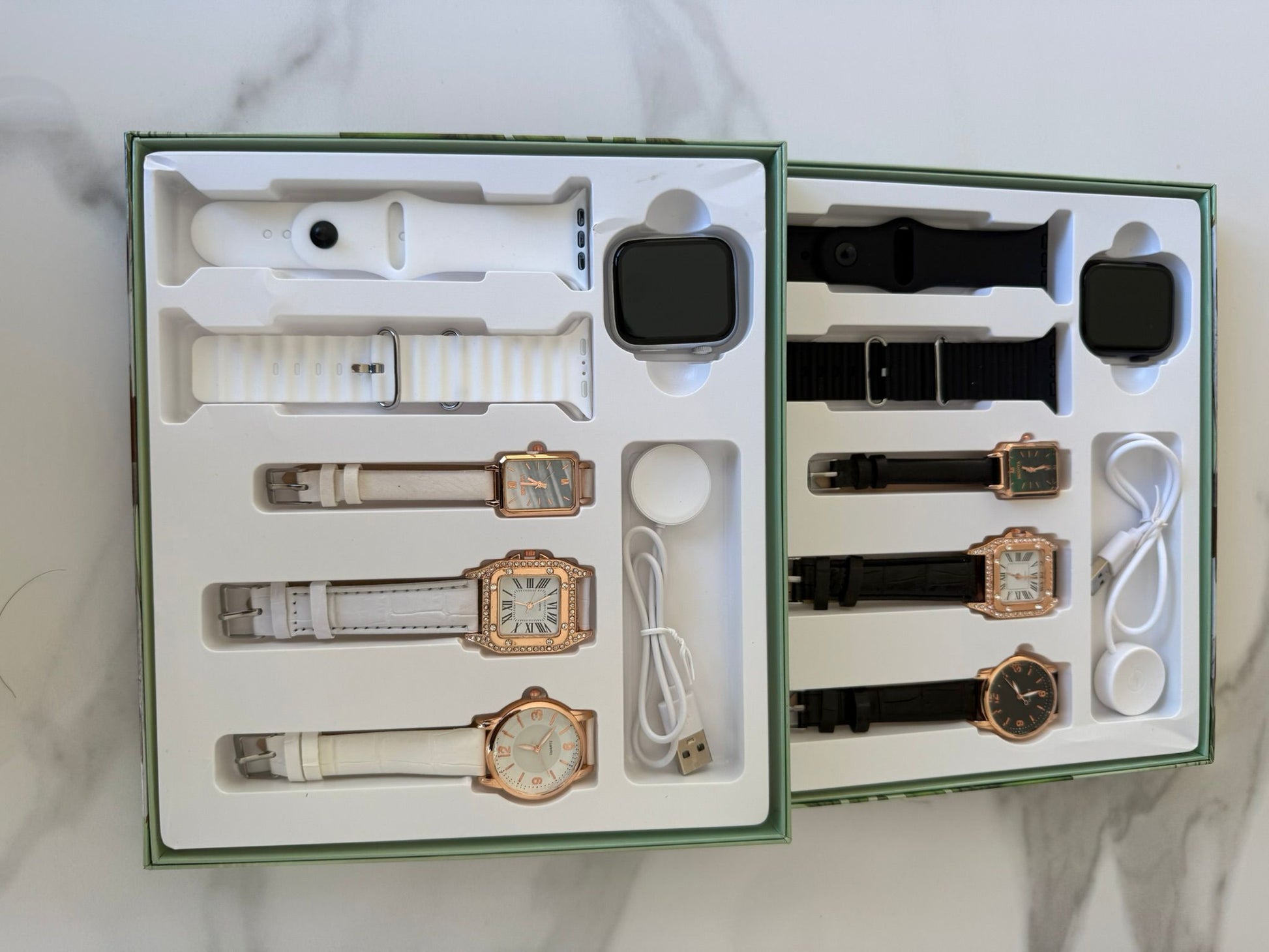 i-530 Mini Smartwatch & 3 Analog watches Set - SuperHub