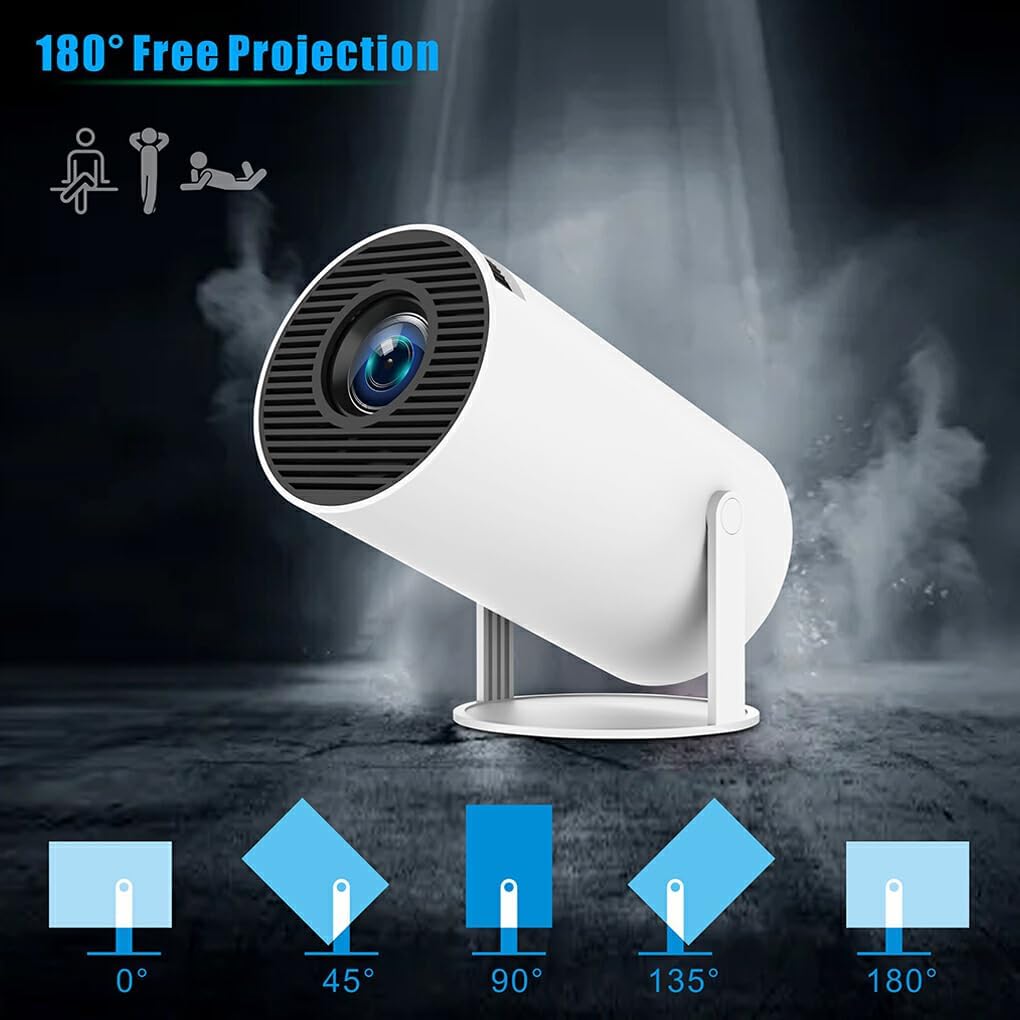 HY300 Projector - Full-HD 1280x720P, 2.4G Wi-Fi, 4K Decoding - SuperHub