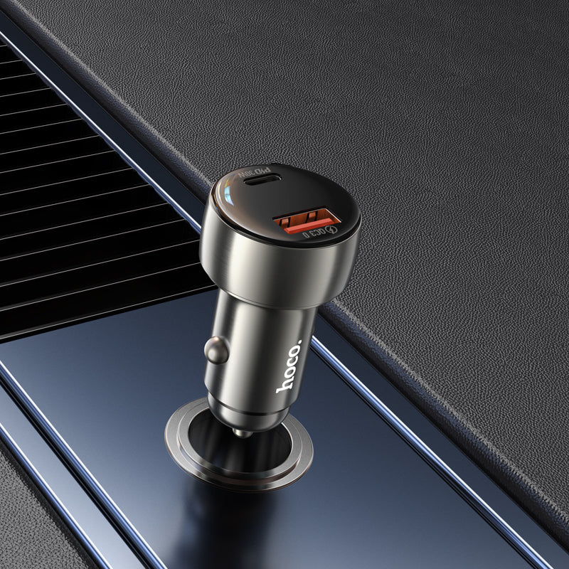 48W PD + QC Metallic Super Fast Car Charger w/ LED Display Z50 - SuperHub