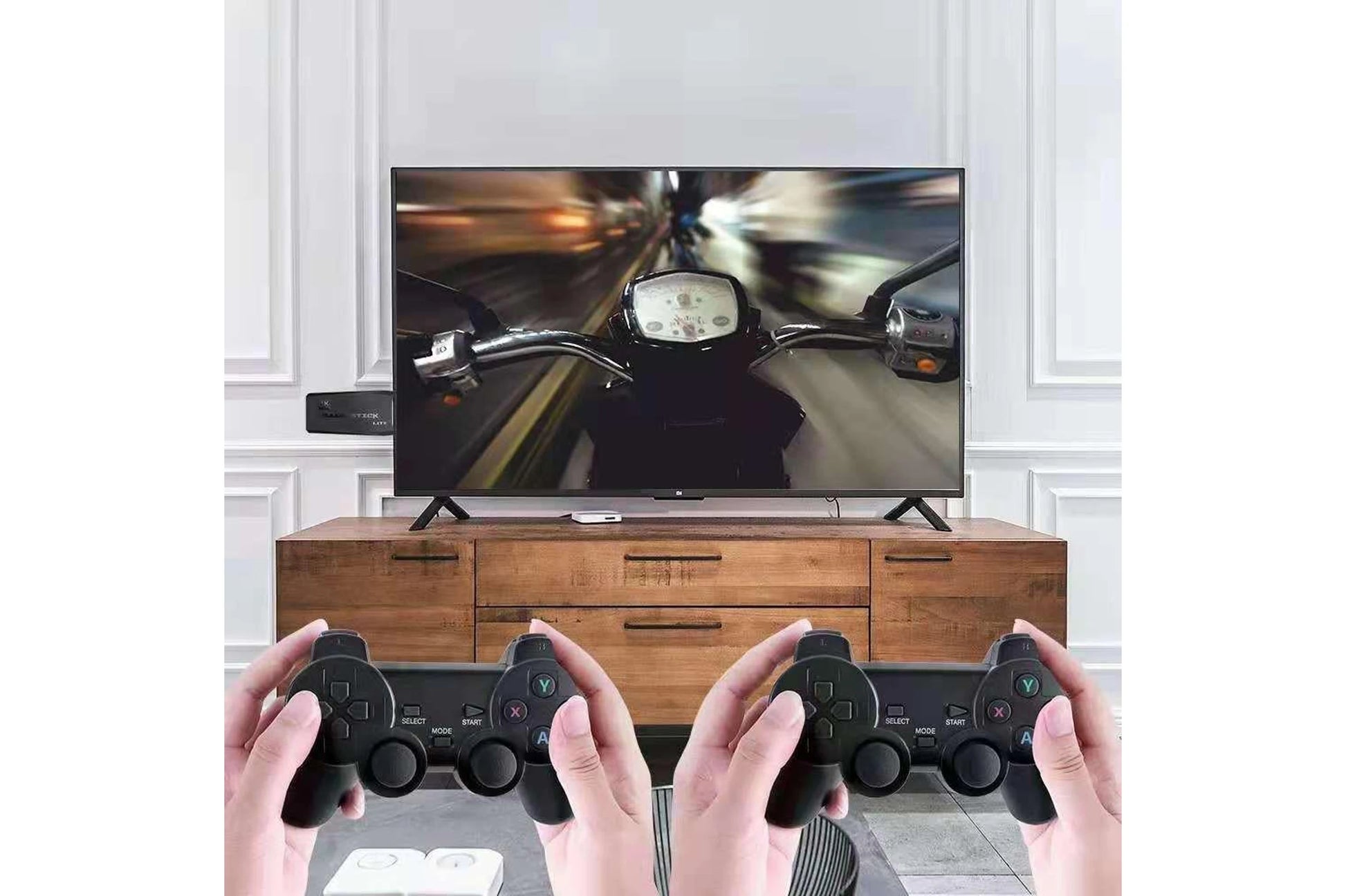 Video Game Sticks M8 Console 2.4G Dual Wireless Controller Game Stick 4K 10000 games - SuperHub