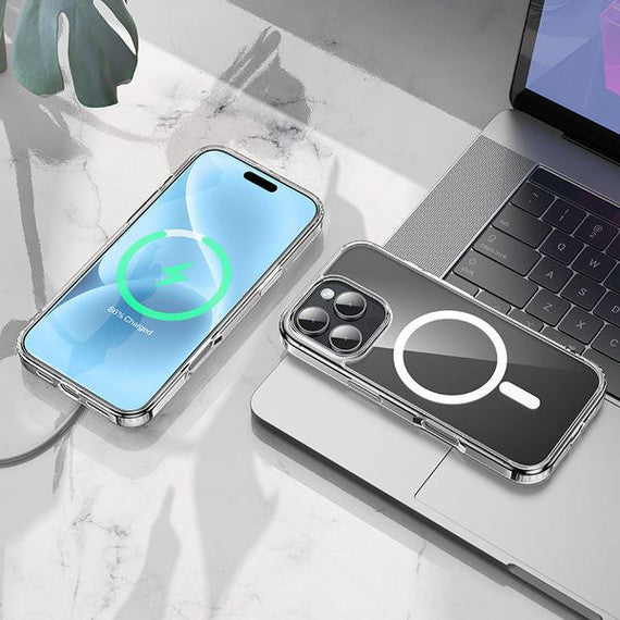 Magnetic Clear Case w/ 4 Corner Air Cushion (MAG) iphone 16 Pro - SuperHub