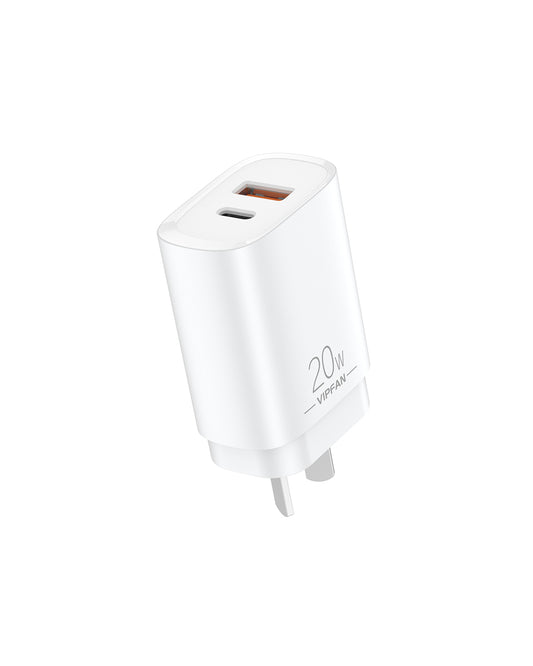 20W USB-A & USB-C Dual Super Fast Charger (AU6) - SuperHub