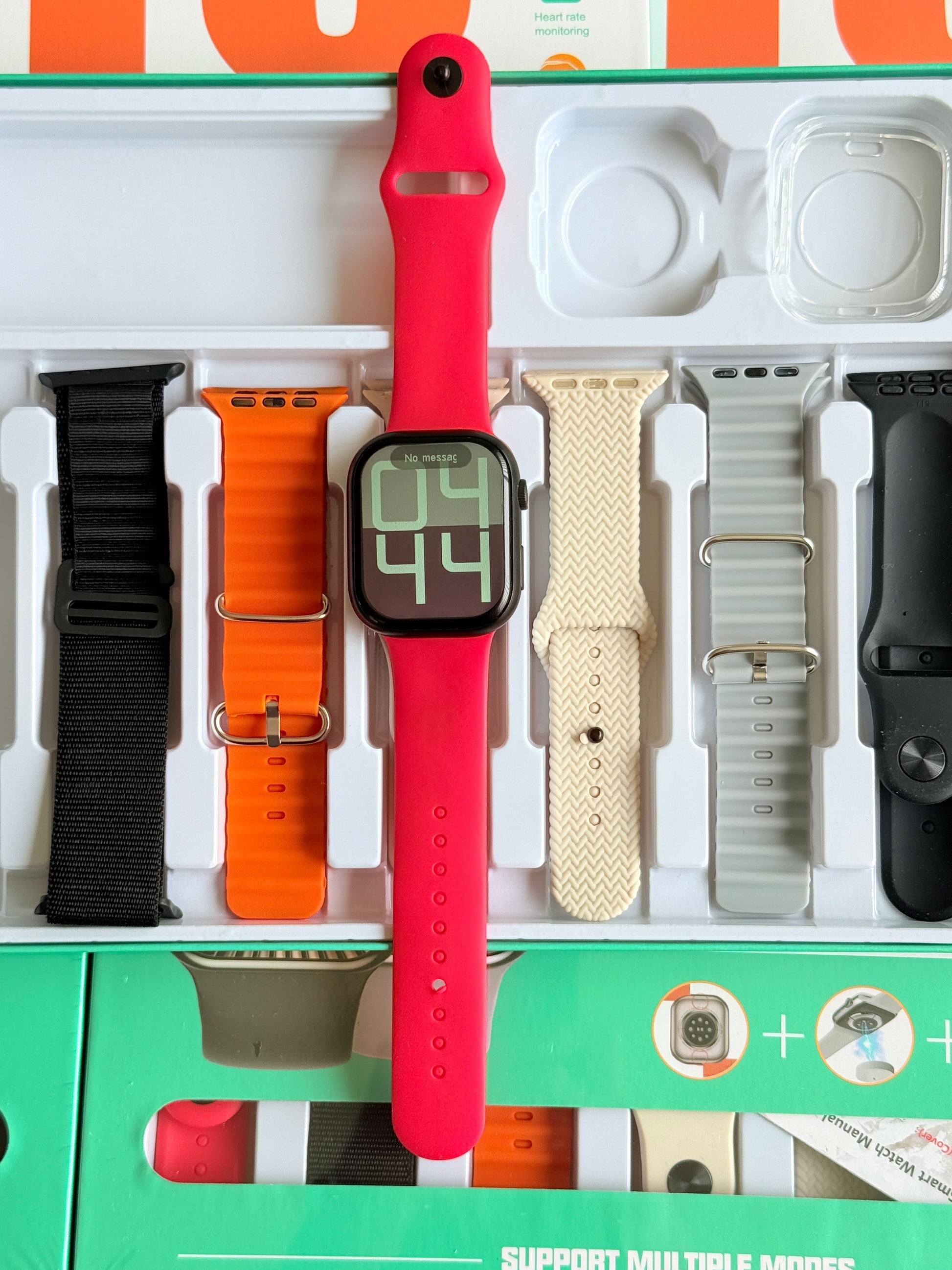 Smartwatch with 7 Straps, Bluetooth Earphones & Silicone Protective Cover - C60PRO - SuperHub