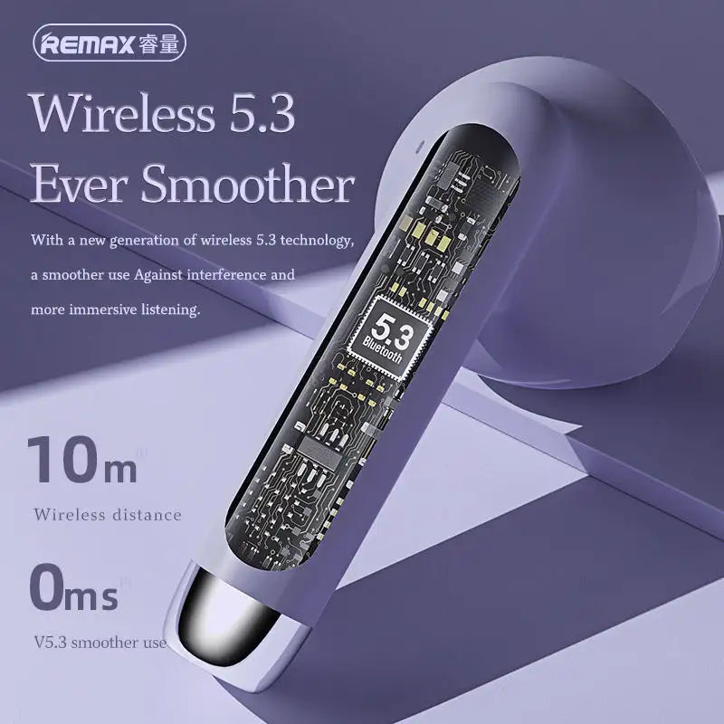 REMAX TWS-19 Mini Wireless Bluetooth Headset - Purple - SuperHub