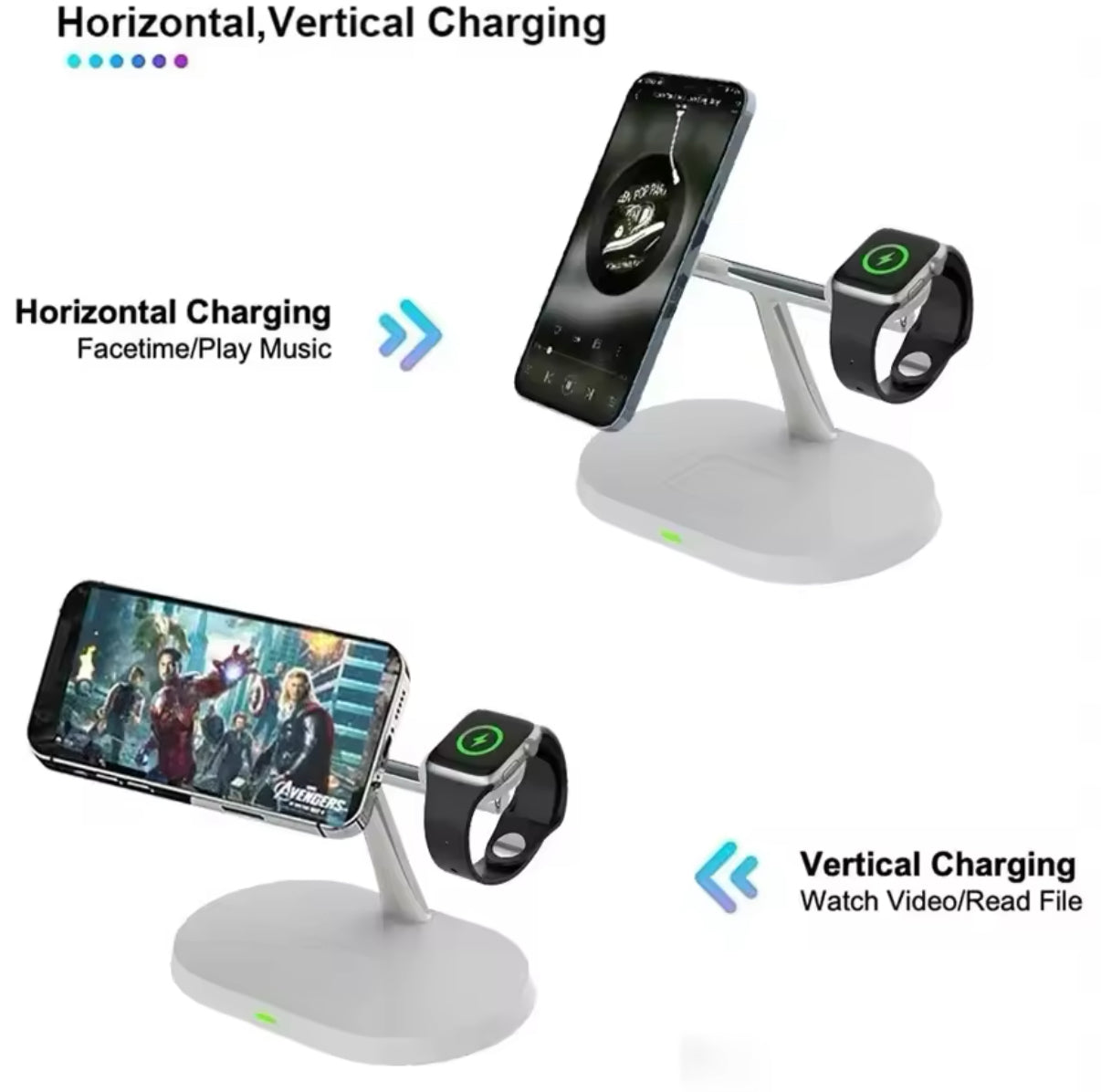 N1 15w Magnetic Wireless Charger 3 in 1 | Charging Station - SuperHub