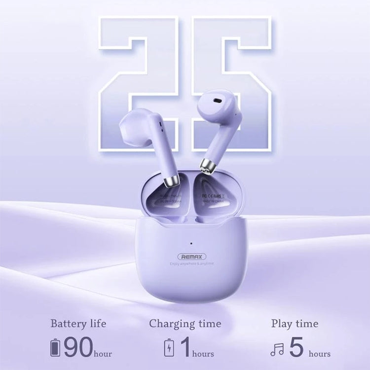 REMAX TWS-19 Mini Wireless Bluetooth Headset - Purple - SuperHub