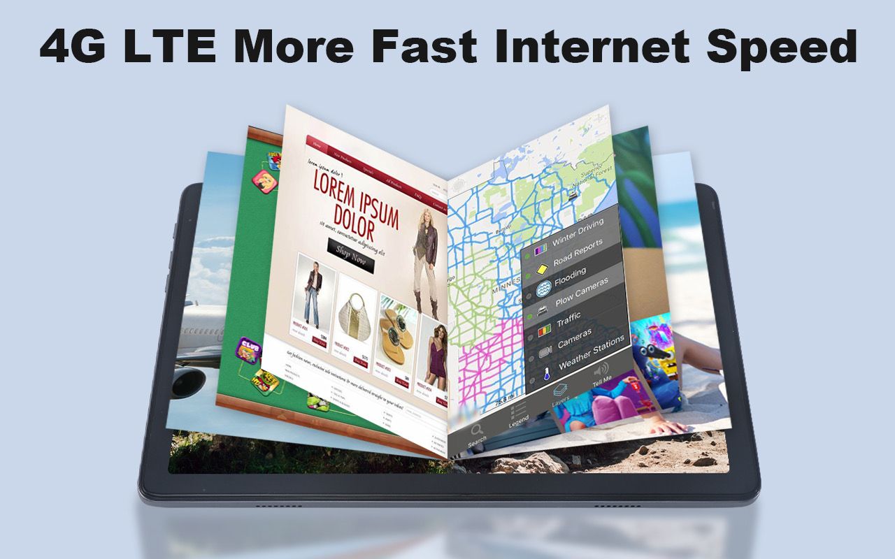 Veidoo - 10.1" Android Tablet with 4G Network - With Free Protective Case - SuperHub