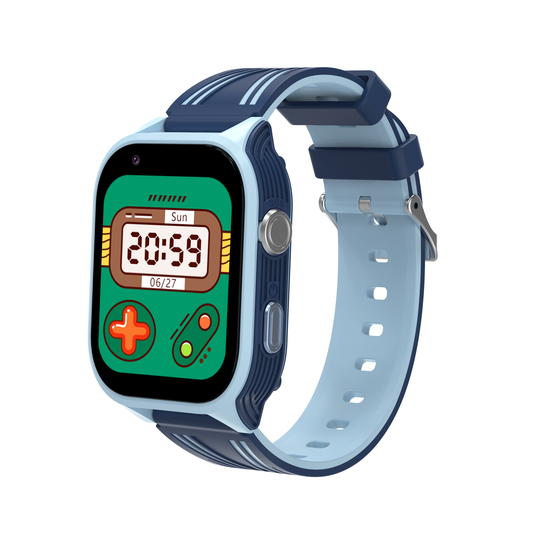 DH18 Kids 4G Smartwatch with GPS Tracking, Video Calls, SOS, Waterproof - Blue Storm - SuperHub