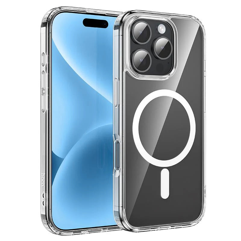 Magnetic Clear Case w/ 4 Corner Air Cushion (MAG) iphone 16 Pro - SuperHub