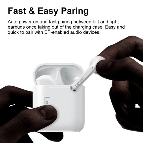 Lenovo LP2 TWS Earbuds Bluetooth 5.0 True Wireless Headphones Lenovo  - white - SuperHub