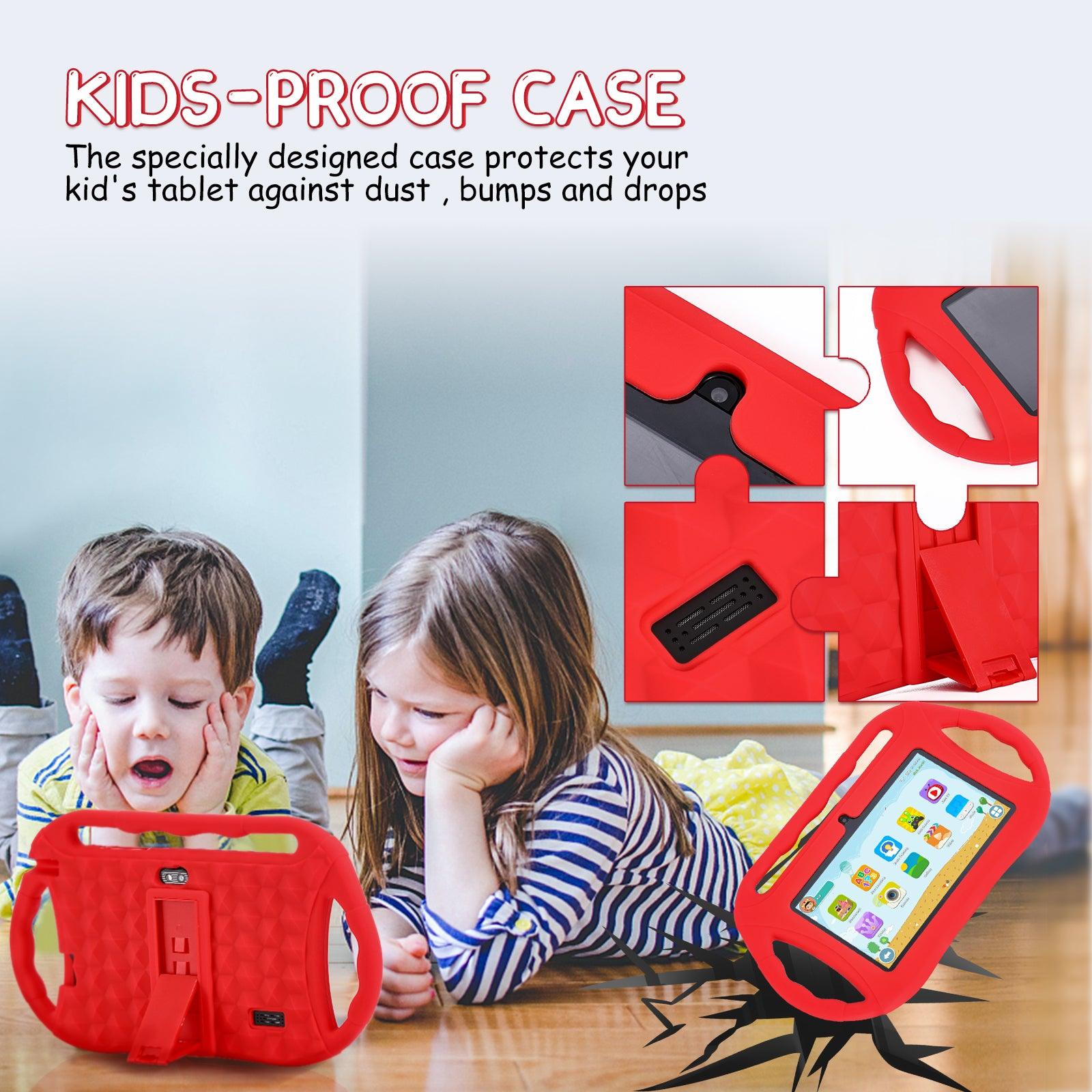 Veidoo 7” Android Tablet with protective case - Red - SuperHub