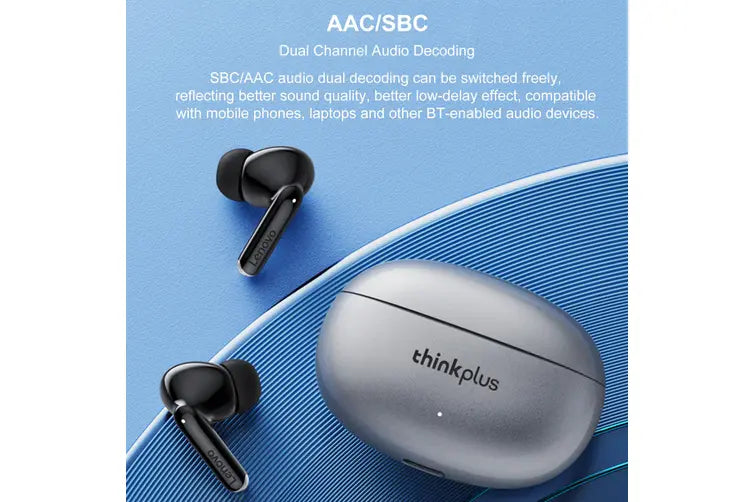 Lenovo XT88 - Bluetooth Wireless Earphones With Charging Case, Inbuilt Microphone - Black - SuperHub