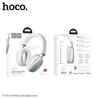 Premium Bluetooth Headset w/ 40 Hours (W35) white - SuperHub