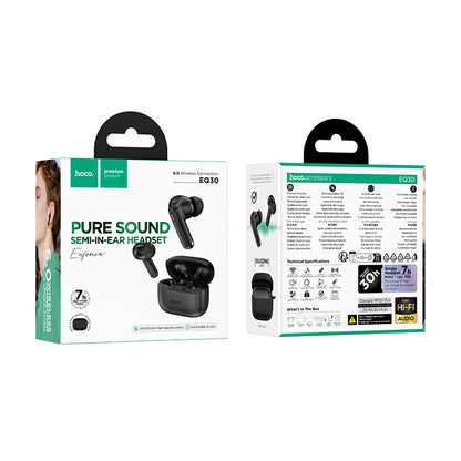 Hoco TWS Earbuds with 7 Hours, Carry Case and Snap Hook (EQ30)
