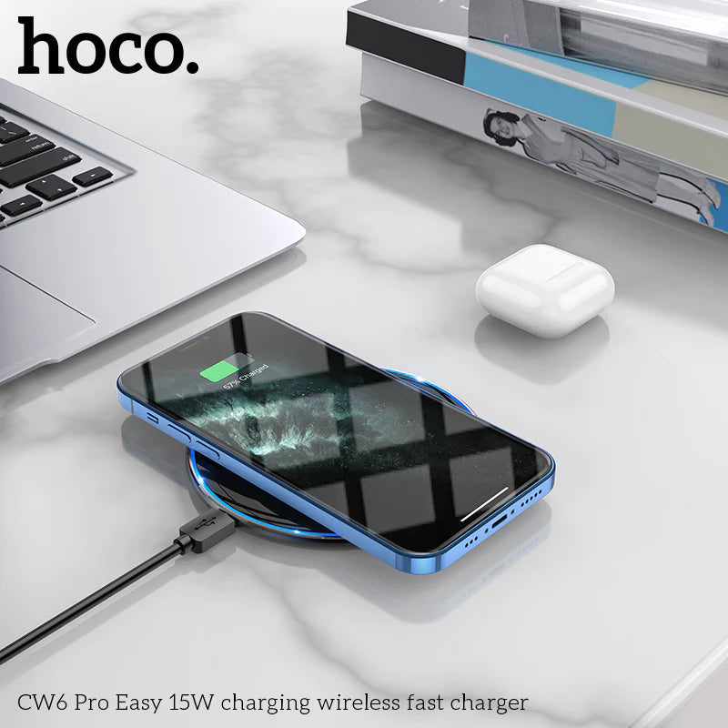 Hoco 15W Wireless Charger w/ LED Light - SuperHub