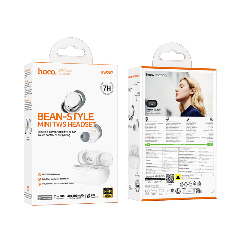 Hoco Bean-Style Mini TWS Earbuds (EW207)