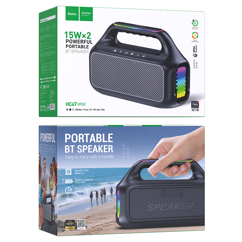 Hoco 30W Powerful Bluetooth Speaker with LED RGB Light (HC47)