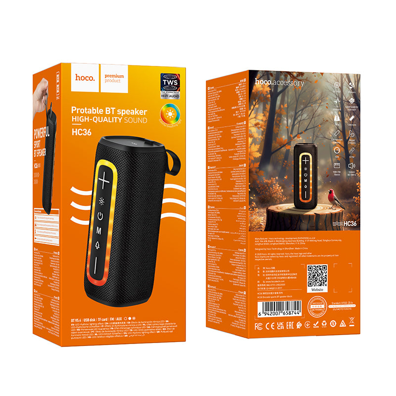 Hoco 10W Bluetooth Speaker with LED light (HC36)