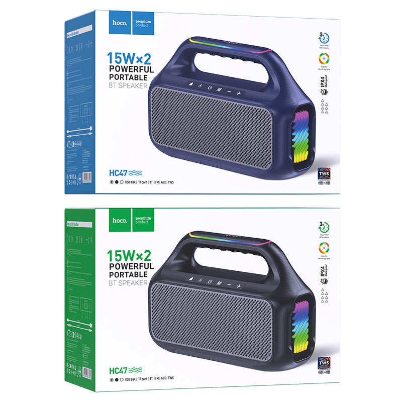Hoco 30W Powerful Bluetooth Speaker with LED RGB Light (HC47)