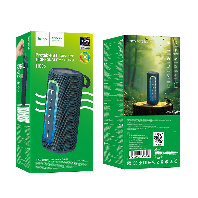 Hoco 10W Bluetooth Speaker with LED light (HC36)