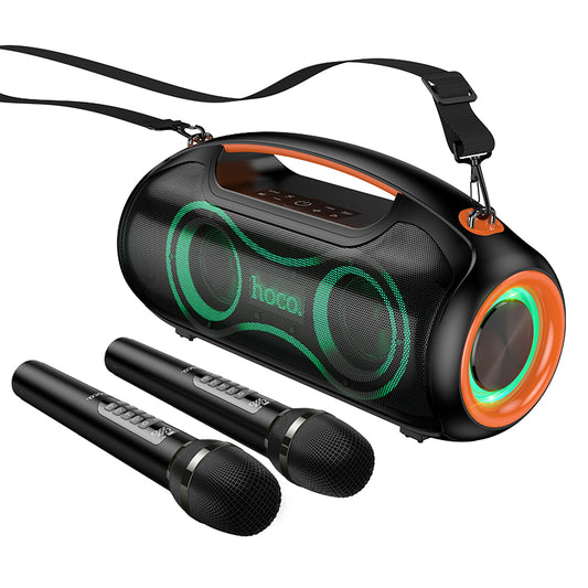 Hoco 600W Bluetooth Party Speaker with 2 Wireless Microphones (DS67)
