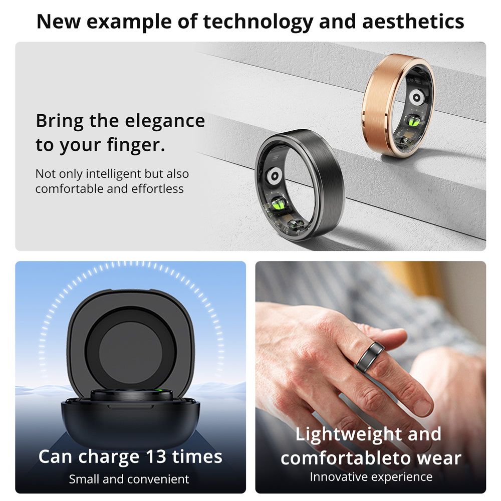 COLMI R03 Smart Ring w/Charging Compartment- Heart Rate Monitor & Activity Tracker