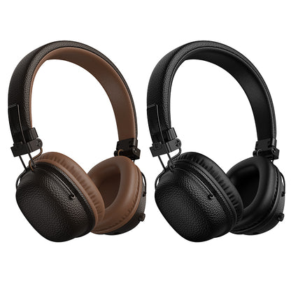 Hoco Leather Bluetooth Headset w/ 32 Hours (W64)