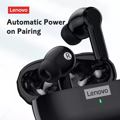 Lenovo LP1S TWS Wireless Bluetooth 5.0 Sport Noise Reduction HIFI Bass Earphone with Mic- Black - SuperHub