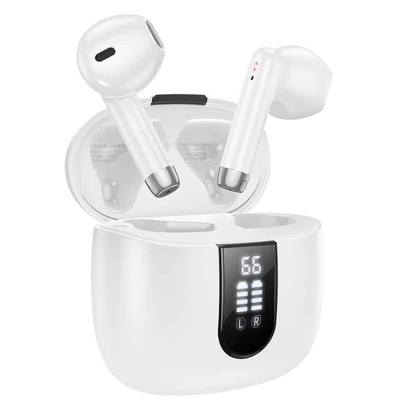 Hoco Wireless TWS Earbud W/ Battery Volume For Case & Earbud EW36 - SuperHub