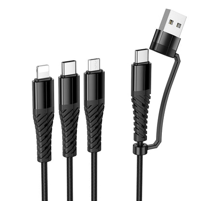 Hoco 6-in-1 Nylon Braided Universal Multi-Charging Cable (X123)