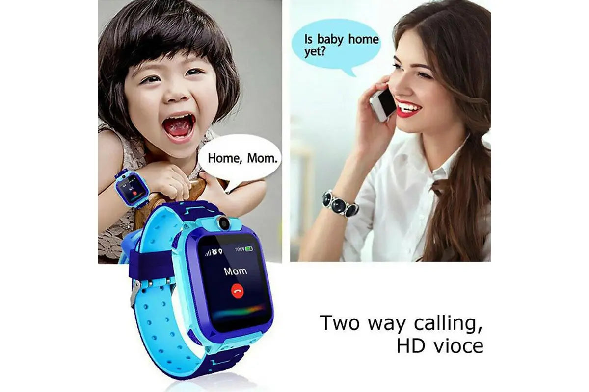 Kids Smart Watch -2G - IP67 Waterproof - LBS TRACKING -  SOS - BLUE - SuperHub