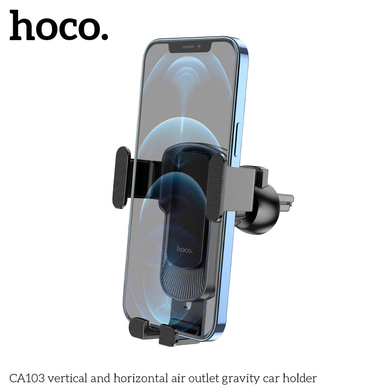 Hoco Vertical And Horizontal Air Outlet Gravity Car Phone Holder CA103 - SuperHub