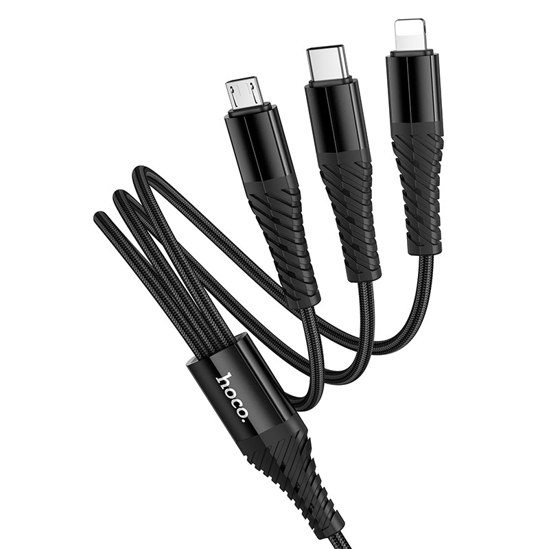 Hoco 6-in-1 Nylon Braided Universal Multi-Charging Cable (X123)