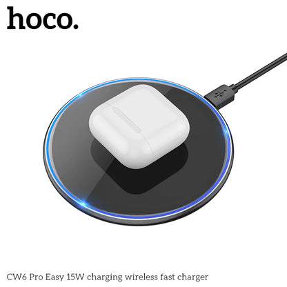 Hoco 15W Wireless Charger w/ LED Light - SuperHub