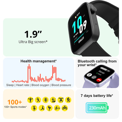 COLMi P71 Smartwatch - Navy Blue | Advanced Heart Rate Monitoring & Step Tracking