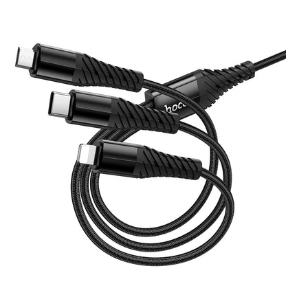 Hoco 6-in-1 Nylon Braided Universal Multi-Charging Cable (X123)