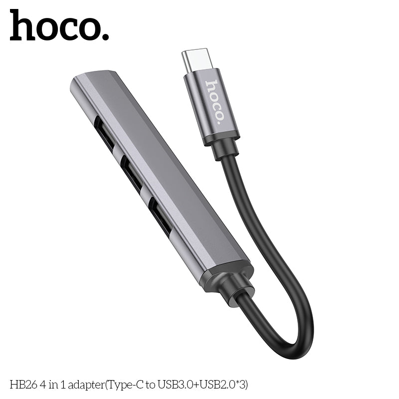 4 in 1 Type C to USB Hub (HB26) - SuperHub