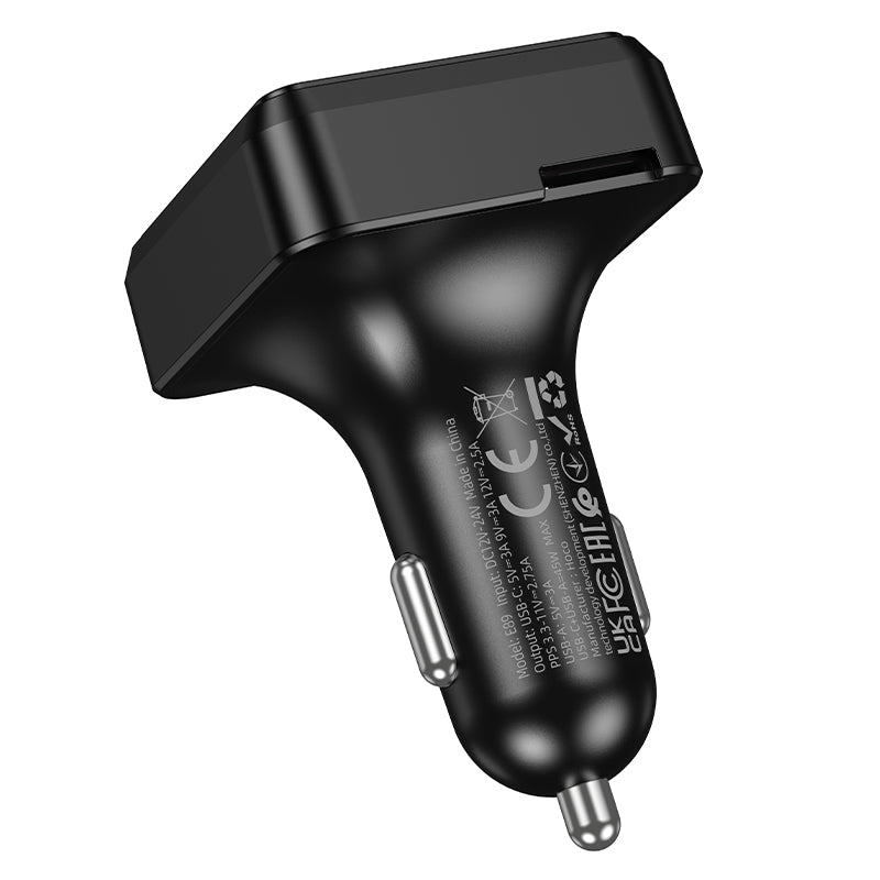 Hoco 45W FM Car Kit with PD+QC, LED Display (E89)