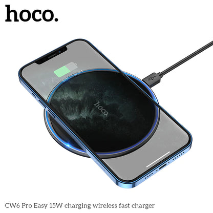 Hoco 15W Wireless Charger w/ LED Light - SuperHub