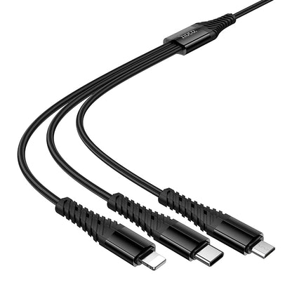Hoco 6-in-1 Nylon Braided Universal Multi-Charging Cable (X123)
