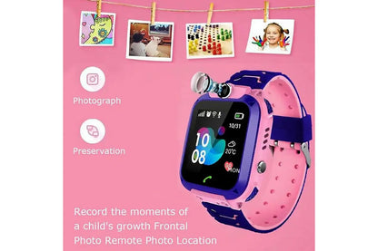Kids Smart Watch -2G - IP67 Waterproof - LBS TRACKING -  SOS - BLUE - SuperHub