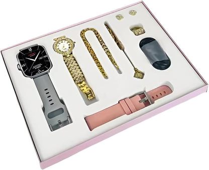 A58 Plus Smart Watch with Luxury Jewellery Gift Set