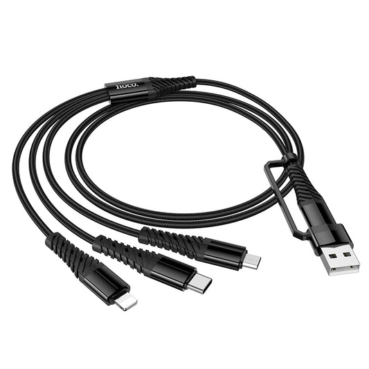 Hoco 6-in-1 Nylon Braided Universal Multi-Charging Cable (X123)