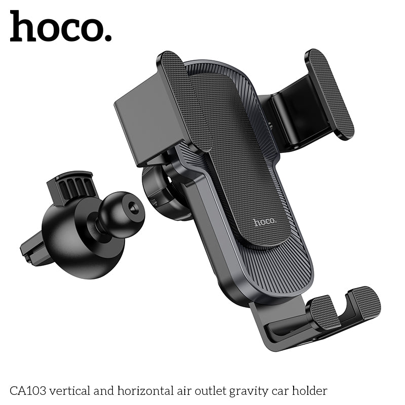 Hoco Vertical And Horizontal Air Outlet Gravity Car Phone Holder CA103 - SuperHub