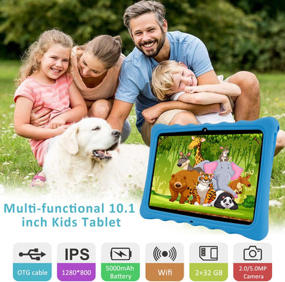 Veidoo 10.1" Inch Tablet with 32GB Storage and Protective Silicon Case  - Blue - SuperHub